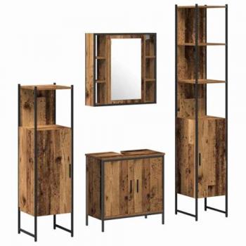 Kit de meubles de salle de bain 4 pièces finition mate