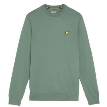 Silver Pine Round-Neck Fleece Pullover by Lyle & Scott Fly