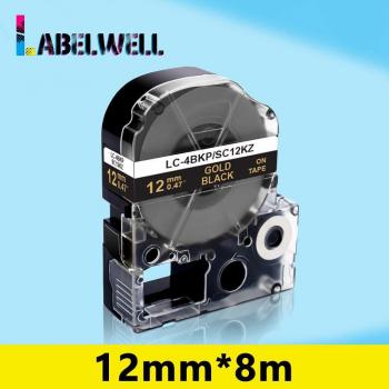 Cinta de etiquetas Labelwell SC12KZ oro negro