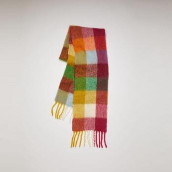 Lange Winterpashmina mit Plaid‑Muster – Für Damen, dicke Wärme
