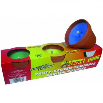 Berger Favorit 1832 Candela di Partecipazione Terracotta con Citronella – Set di 3