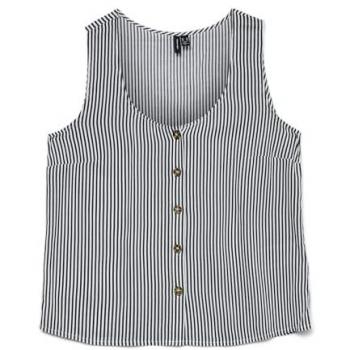 Bumpy Viskose Blusentop – Dunkelblau, Regular Fit