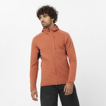 Pile con cappuccio Salomon Essential Lightwarm arancio
