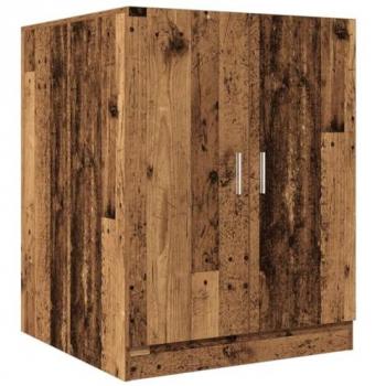 Armario Compacto de Lavadora con Detalle de Madera Retro 72×71×92 cm