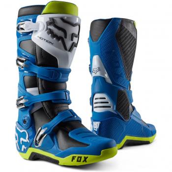 Motocross Fox 45 Bottes Bleu Jaune