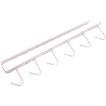 6 Hook Kitchen Cabinet Organizer for Mugs