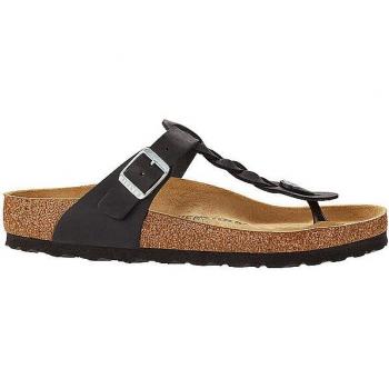 Birkenstock Infradito Gizeh Nero Intrecciato