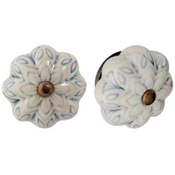 Nicola Grey Floral Ceramic Drawer Pulls – Pack of 12, 1000×500 mm