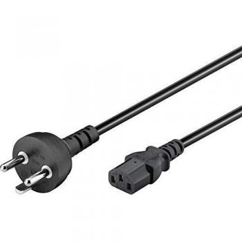 Câble d’alimentation GOOBAY 2 m – Prise C13 – Noir – 10 A – 250 V (Danemark / Israël)