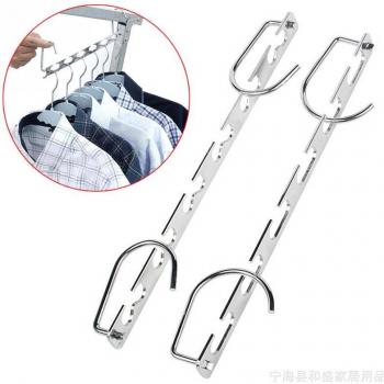 Compact Metal Clip-On Hanger for Pants and Skirts with Pinch Grip