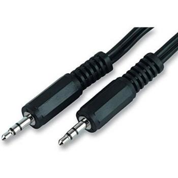 Male Audio Jack Plug to Plug Stereo Cable, Very SHORT 0.15m