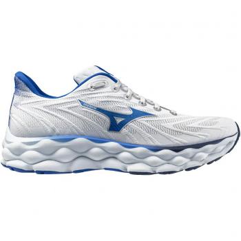 Mizuno Wave Sky 8 Homme Chaussure de Running Sans Stabilisateurs Blanc Bleu Clair