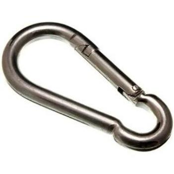 Durable Snap Spring Carabiner Hook 9/32 Inch Bright Zinc Plated Steel (Pack of 100)