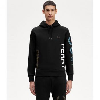 Sudadera con capucha de hombre Fred Perry con diseño gráfico