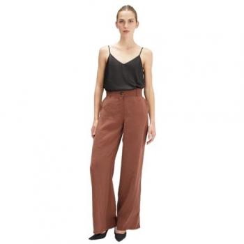 Pantalón Palazzo de Tiro Alto y Botón