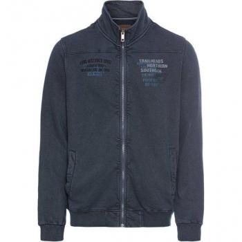 MAN'S WORLD Herrenlangarm Sweatjacke L (52/54) – regular fit, gestickter Print