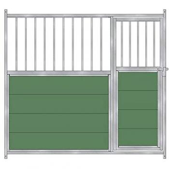 Panel Frontal Mixto Lacado de 2 m con Puerta para Perreras Modulares