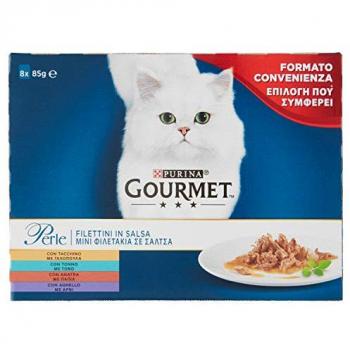 Gourmet Perle Filettini Anatra e Pesce 8x85g