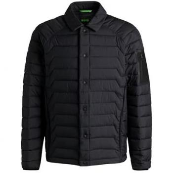 Chaqueta BOSS Hombre Negra 50542781 Impermeable Ligera L Casual Poliéster Ecológico