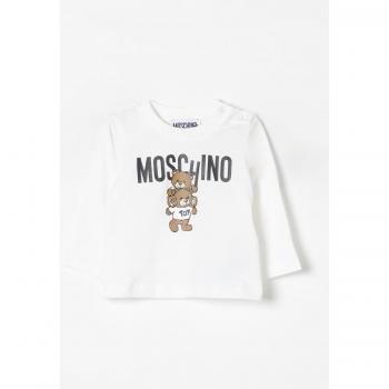 Moschino T-Shirt Teddy in Cotone Bianco 9M