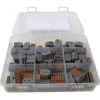 Kit d’assortiment de bornes pour boîte de dérivation WAGO WA‑741‑744 (0,08–2,5 mm²) – 54 unités
