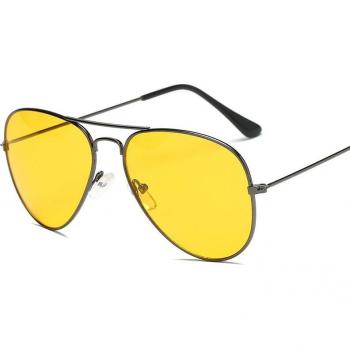 Lunettes de soleil en métal avec verres nocturnes