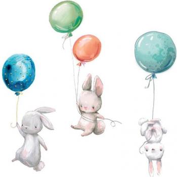 Colorful Rabbit Wall Decor for Nursery