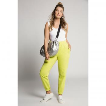 Plus Size Yellow Drawstring Joggers, Women, Size 32/34, Cotton/Polyester