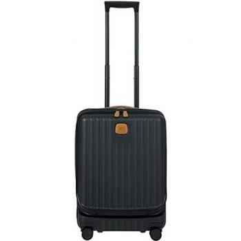 Capri Trolley 28028 – Kabinentrolley mit Vortasche, 4 Rollen, 55 cm, schwarz
