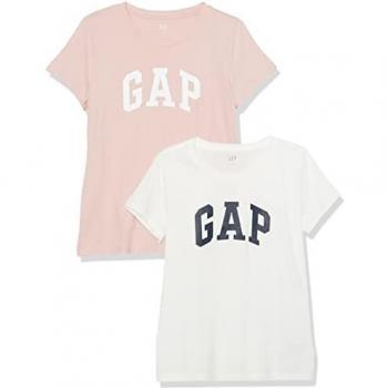 T-shirt rosa con logo per donna, in cotone, taglia XXS