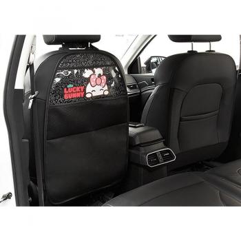 Funda de asiento trasero de coche para bebés, cuero PU, diseño divertido