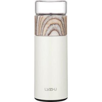 Botella de té portátil de vidrio y acero inoxidable 360ML