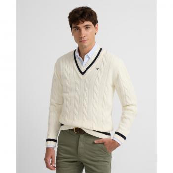 Jersey Beige Rayas Clásico para Hombre Silbon