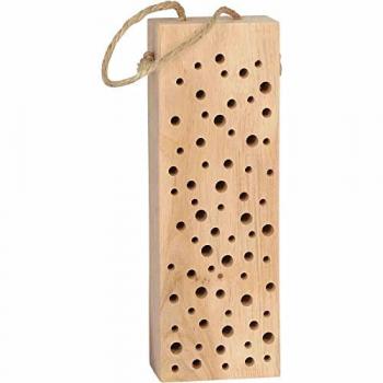 SIENA GARDEN 38680-000 Bienenblock Silea – 10 × 6 × 29 cm, Erlenholzbasis