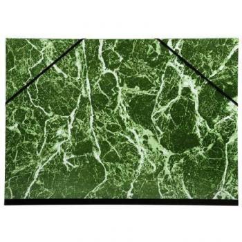 Carpeta Exacompta de dibujo papel mármol barnizado verde 32 x 45 cm