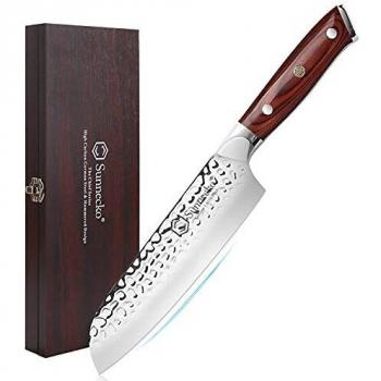 Elegant Pakkawood Gift Set: Santoku 7” & Can Opener in Wooden Box