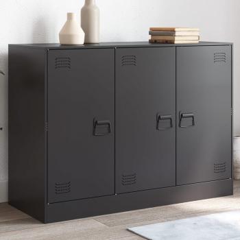 Black Steel Sideboard 99x39x73 cm vidaXL