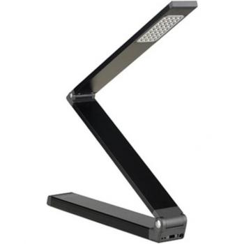 CRISTAL RECORD Flexo LED 2,5 W: Luz Neutra Negra para Escritorio