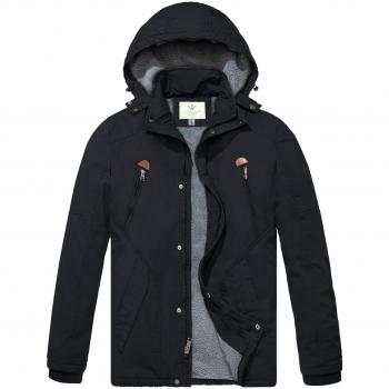 Manteau urbain WenVen XL – design militaire, capuche intégrée
