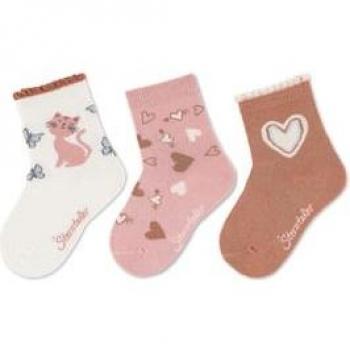 Sterntaler 3 Calzini Gatto Rosa