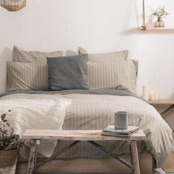 Housse de couette 140x200 cm pour lit 80 Beige Oxford