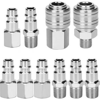 Conector de manguera de aire 10 piezas 1/4 pulgadas BSP