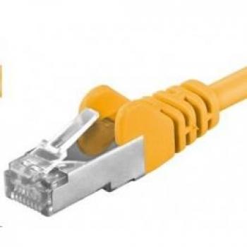 Premiumcord 5m patch kabel CAT6a S-FTP, RJ45-RJ45, žlutá