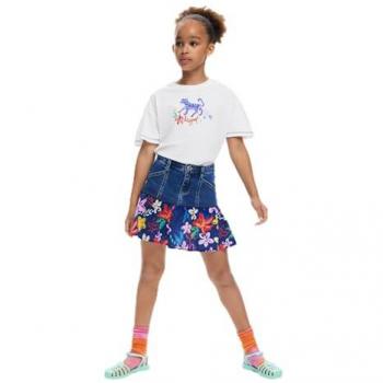 Gonna blu Desigual con volant