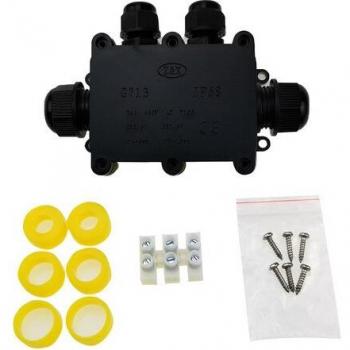 IP68 Waterproof Junction Box 5 Way 4-15mm Connector Gland Electrical 24A 450V Sealed Retardant Outdoor