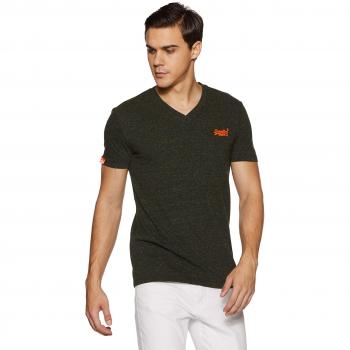Superdry Herren Vintage Embroidered S/s Vee Tee, Grün