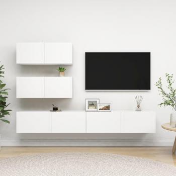 Muebles de Salón Día y Noche 4 Piezas en Madera Blanca