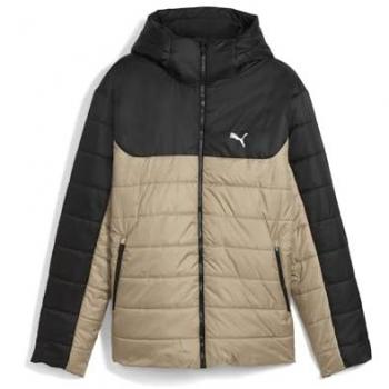 Large Puma Ice Coffee Leather Padded Jacket for Men