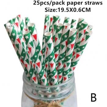 Snowflake Paper Straws for Christmas