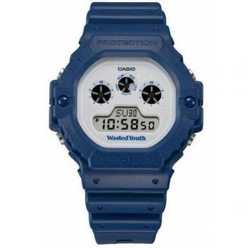 The Casio G-Shock DW-5900WY-2ER, part of the Wasted Youth Limited collection, is a stylish and durable timepiece known for its unique design and robust features. This model typically features a blue and white color scheme